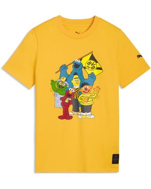 PUMA T-Shirt Borussia Dortmund X Sesame Street Per Ragazzi, Accessori, Giallo