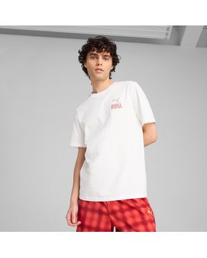 PUMA Road To Unity Values T-Shirt Met Print - Wit