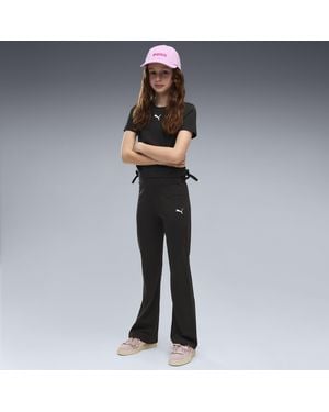 PUMA Leggings Acampanados Essentials De Cintura Alta Juveniles, Ropa, Negro