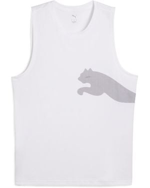 PUMA Train All Day Big Logo Tanktop Herren - Weiß
