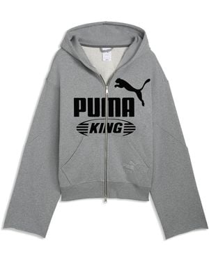 PUMA King Full-Zip Oversized Jacket - Grey