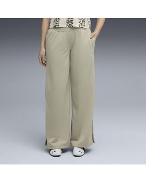 PUMA Wardrobe Essentials Low Rise Popper Hose Damen, Kleidung, Lux Army - Natur