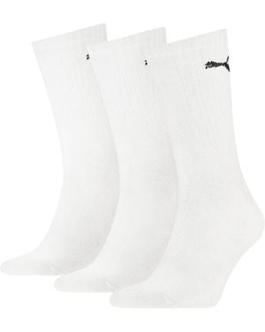PUMA Sport Crew Lightweight Socks 3 Pack - White