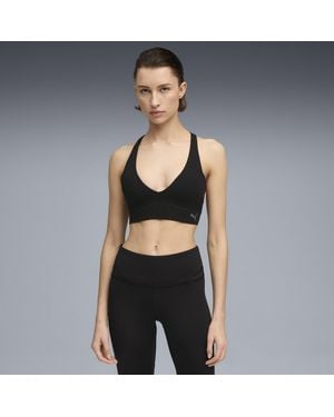 PUMA Shapeluxe Plunge Bra - Black