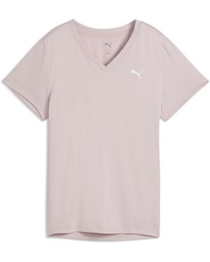 PUMA Tad Essentials T-Shirt Mit V-Ausschnitt Damen, Kleidung - Pink
