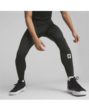 PUMA Calzamaglia Da Basket Hoops Team Baselayer Da Uomo - Nero