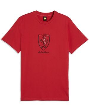 PUMA Ferrari Tonal Shield T-Shirt - Red