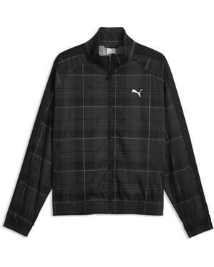 PUMA T7 Relaxed Tartan Track Jacket - Black