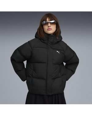 PUMA Piumino Lungo Con Cappuccio Da Donna, Abbigliamento, Nero