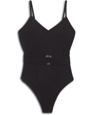 PUMA Swim Belted One Piece Swimsuit Shoes - Black