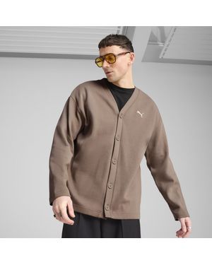 PUMA Wardrobe Ess Relaxed Cardigan Herren - Braun