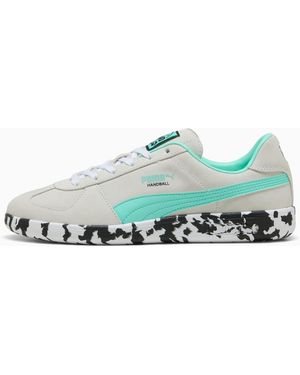PUMA Untmd Uniseks Handbalschoenen, Wit/Zwart - Groen