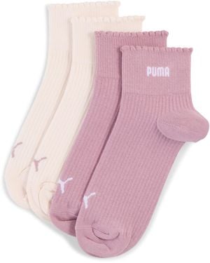 PUMA Quartersokken Voor Maat - Roze