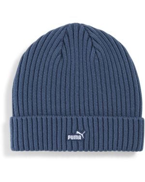PUMA Gorro Beanie De Corona Media Essentials Patch, Accesoiros, Dark - Azul