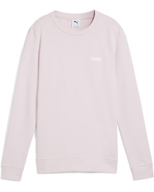 PUMA Girocollo Con Logo Piccolo Essentials Da Donna - Rosa