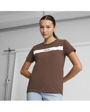 PUMA Upfront Line Logo T-Shirt - Brown