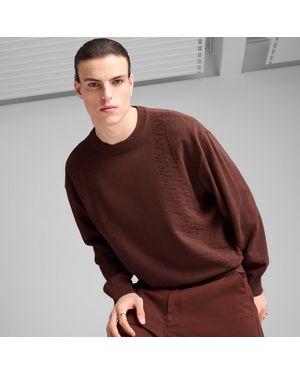 PUMA Palais Artisan Top Met Ronde Hals - Bruin