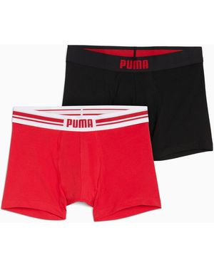 PUMA Everyday Boxershort, Zwart/Rood