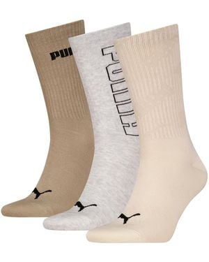 PUMA Uniseks Lange Sokken Voor - Naturel