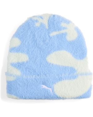 PUMA Gorro Beanie De Corona Media De Punto Cepillado Con Estampado, Accesoiros, Azul