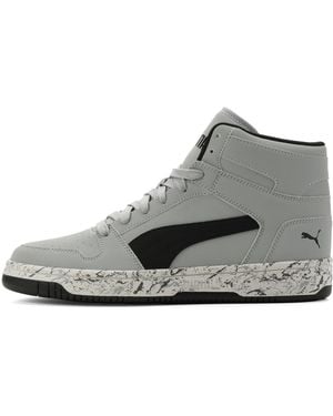 PUMA Rebound Layup Nubuck Marble Sneakers - Gray