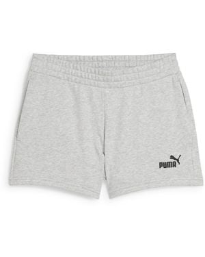 PUMA Ess Small No. 1 Logo 4" Shorts - White
