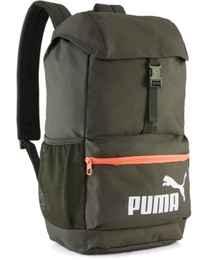 PUMA Phase Hooded 20 L Rucksack, Accessoires, Dark/Glowing Rot - Grün