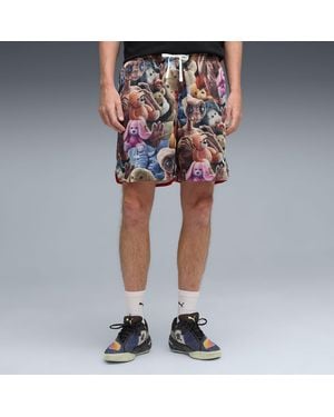 PUMA Hoops X E.T. Aop Basketball Shorts /Aop - Blue