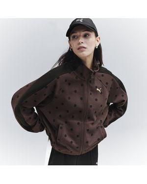 PUMA T7 Polka Dots Oversized Trainingsjacke Damen, Kleidung - Schwarz