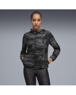 PUMA Run Velocity Gewebte Jacke Mit Print Damen, Kleidung - Grau