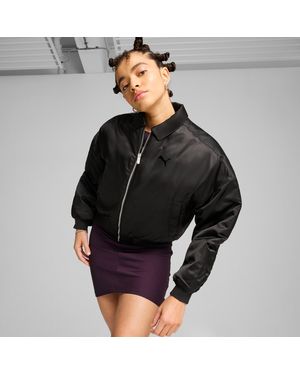 PUMA Satin Bomber Jacket - Black