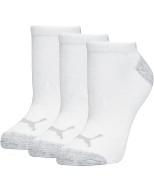 PUMA Half-Terry Low Cut Socks (3 Pairs) - White