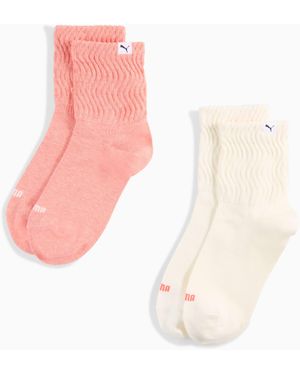 PUMA Korte Zigzagsokken Voor Roze/Wit