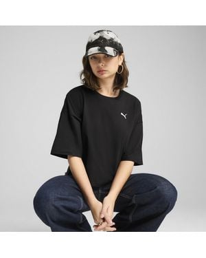 PUMA Closet Essentials Oversized Short T-Shirt - Black