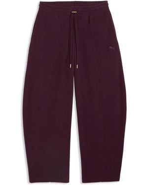 PUMA Her Relaxed Winterised Barrel Leg Trousers - Purple