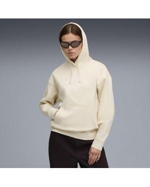 PUMA Essentials Script Comfort Hoodie Damen - Natur