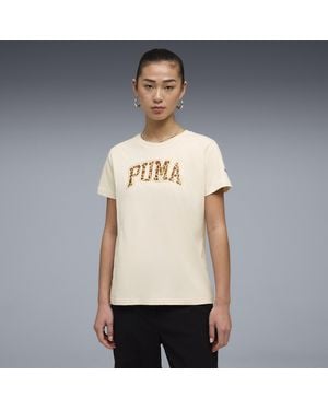 PUMA Animal Print Graphic T-Shirt - Natural