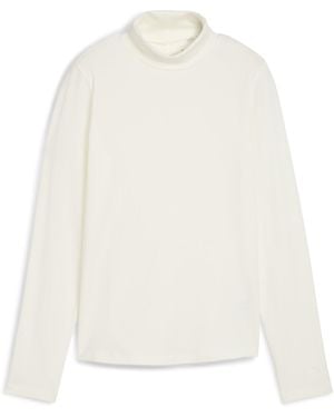 PUMA Camiseta De Golf De Manga Larga Charlotte Modalon Para Mujer - Blanco