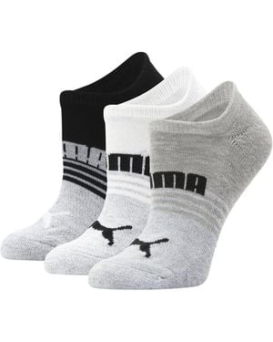 PUMA Half-Terry No-Show Socks 3 Pack - Metallic