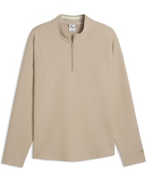 PUMA Boulder 2.0 Quarter-Zip Golf Jacket - Natural