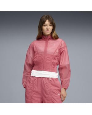 PUMA Dare To Oversized Gewebte Jacke Damen, Kleidung - Rot
