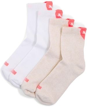 PUMA Heart Kurze Crew-Socken 2er-Pack - Natur