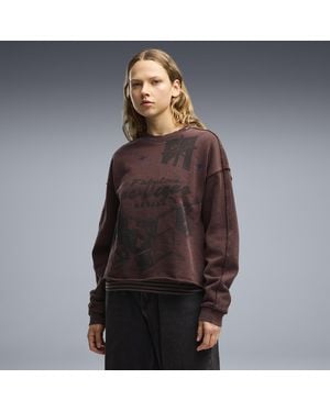 PUMA Las Vegas Relaxed Crew Sweatshirt - Brown