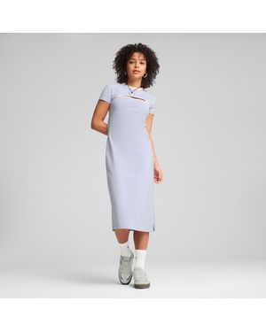 PUMA Wardrobe Ess Midi Cut-Out Jurk Voor - Wit