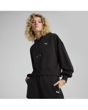PUMA WARDROBE ESS Kurzer Relaxed Fit Hoodie - Schwarz