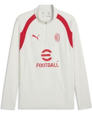 PUMA Ac Milan Quarter-Zip Slim Training Top - White