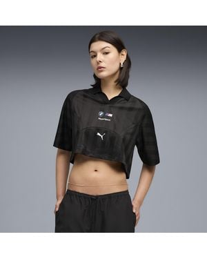PUMA Bmw M Motorsport Cropped Polo Shirt - Black