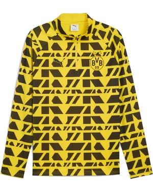 PUMA Maglia Pre-Partita Con Zip A Un Quarto Borussia Dortmund Da Uomo, Sport, Faster Giallo/Nero