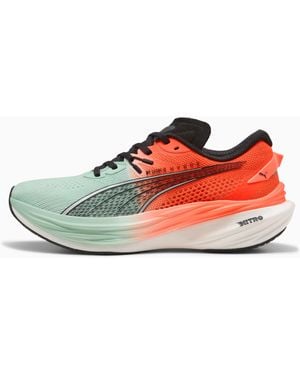 PUMA X Hyrox Deviate Nitro Running Shoes Mint Melt/Glowing - Red