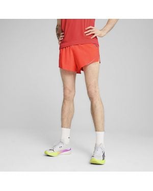 PUMA Raceday Ultraweave Lightweight 3" Split Running Shorts - Orange